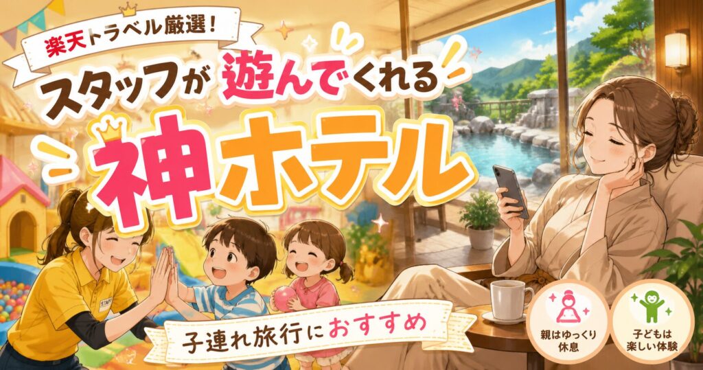楽天トラベル厳選3選！スタッフが遊んでくれるホテルで親の休息と子供の体験を両立